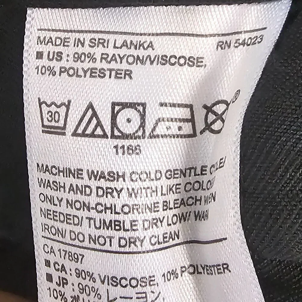 Banana Republic Black Pants Casual Cropped Straight Leg Office L - Picture 10 of 11